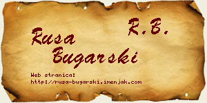 Rusa Bugarski vizit kartica